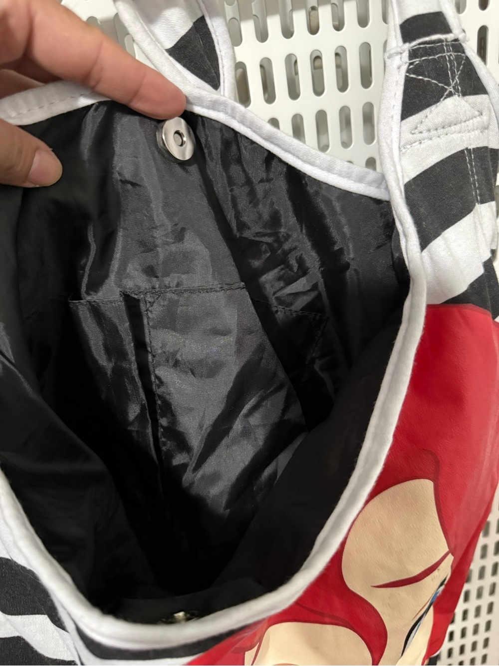 Disney Ariel Black & White Striped Shoulder Bag with Red Graphic - Picture 5 of 8